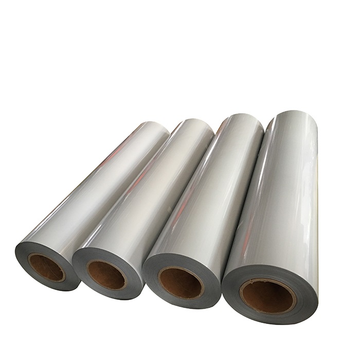 Silver heat transfer reflective sheeting