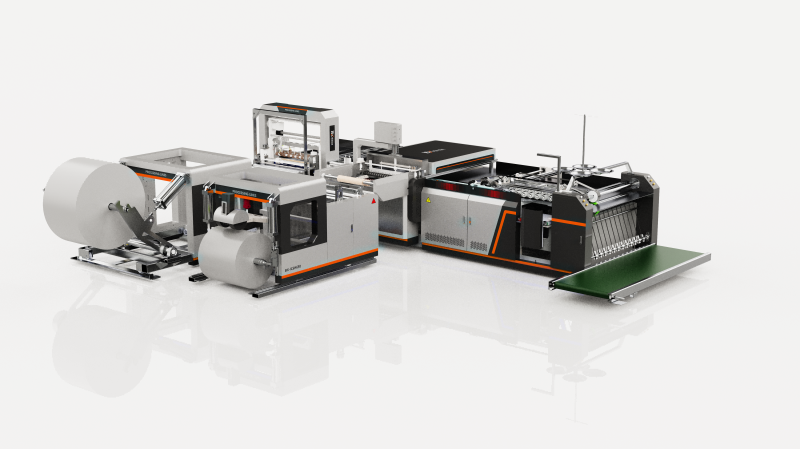 BX-CIS750-H PE Film Liner Inserting & Cutting & Sewing&Hot Melt Adhesive Machine