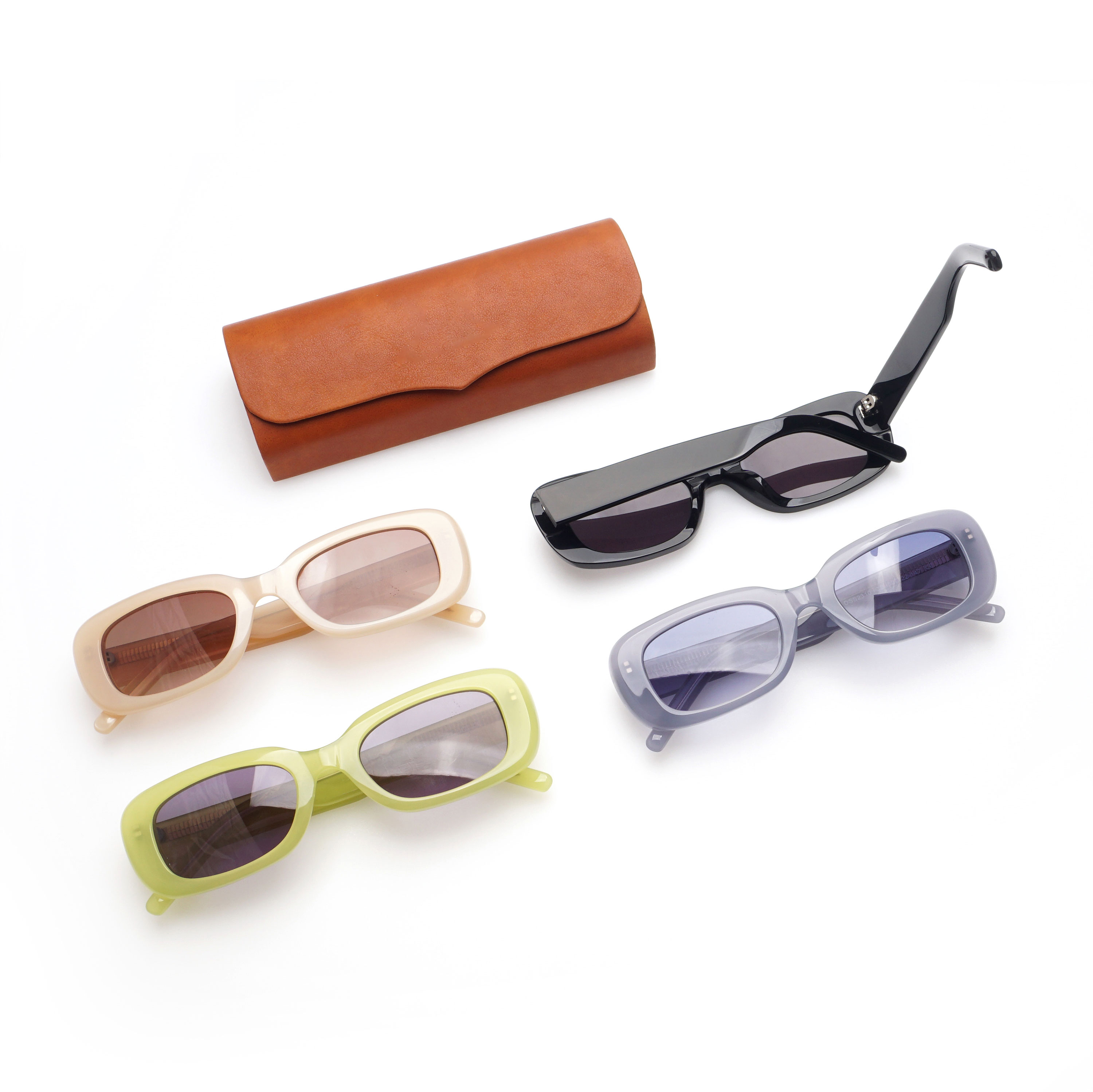 2024 Trendy High Quality Nylon Lens Acetate Sunglasses JM24236