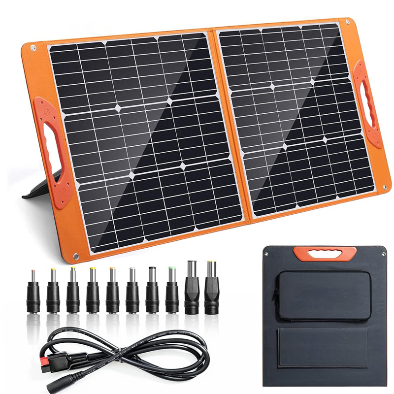 Solar 100W Portable Solar Panel Mono crystalline Foldable Panel Solar For Power Station Camping Hiking