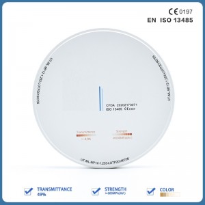 Dental Lab Use UT Multilayer Zirconia Blocks High Quality Standard High Translucency49%