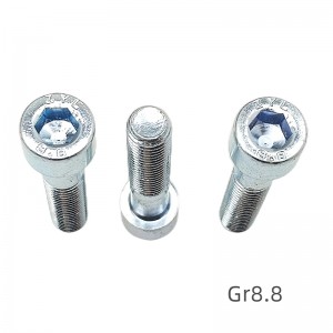 Zinc plated hex socket bolts screws full series