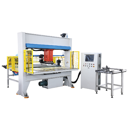 Automatic typesetting roll sheet material travel head cutting press machine