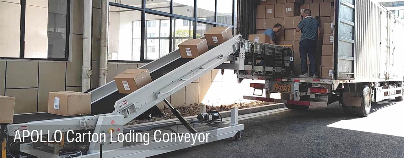 Portable Carton Loading Conveyor For 20′ft Container Loading or Unloading