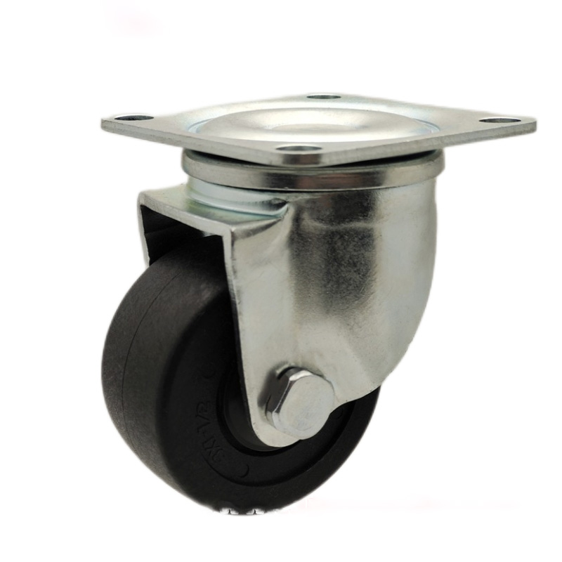 Low gravity caster 3 inch black strong nylon swivel caster industrial equipment special caster wheel