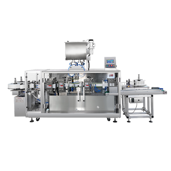 Automatic snap and squeeze sachet packaging machine