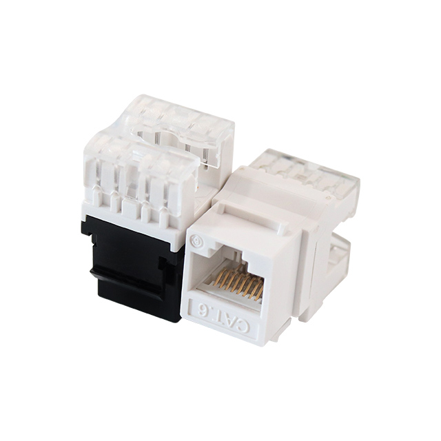 Ethernet RJ45 Cat6 Unshielded Keystone Jack 180 Degree 110