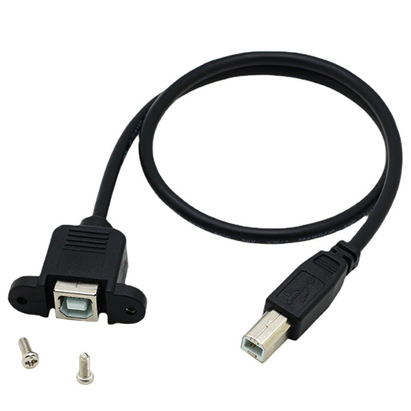 USB 2.0 B Male to B Female Extension Printer Cable with Screw Lock