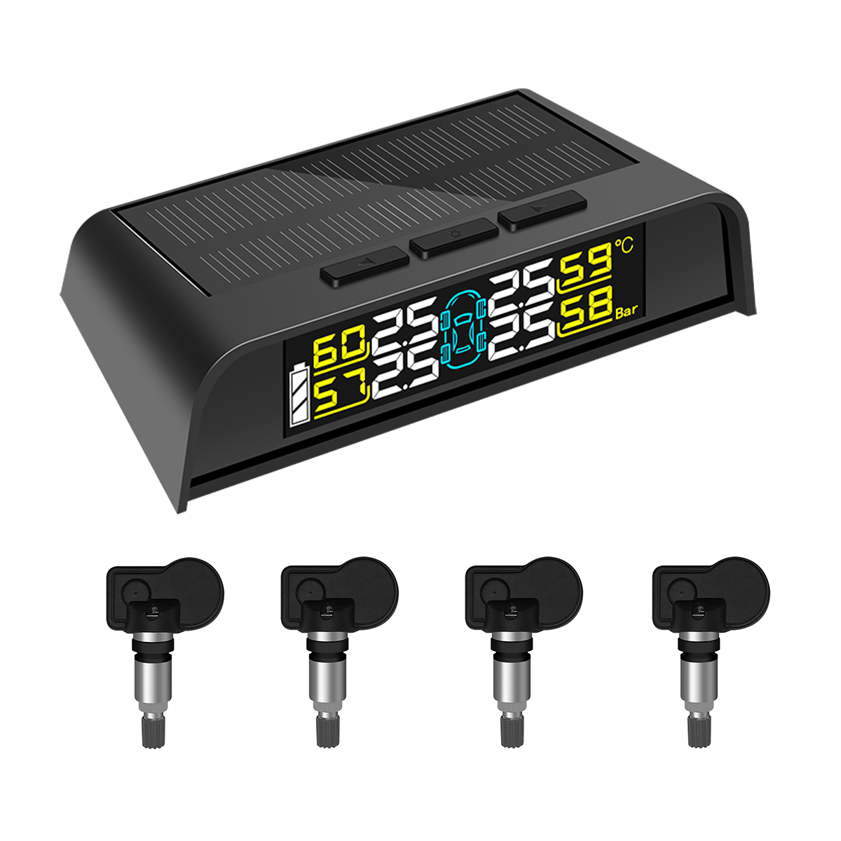 Wired TPMS For cars Tire pressure monitoring system with Japanese battery,stable performance