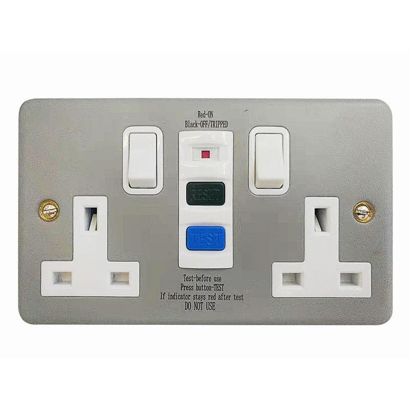 RCD UK safety Box type 13A 30mA RCD Protected Safety Socket