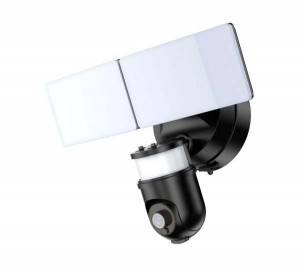 WiFi outdoor security with IP Camera and twin LED floodlight