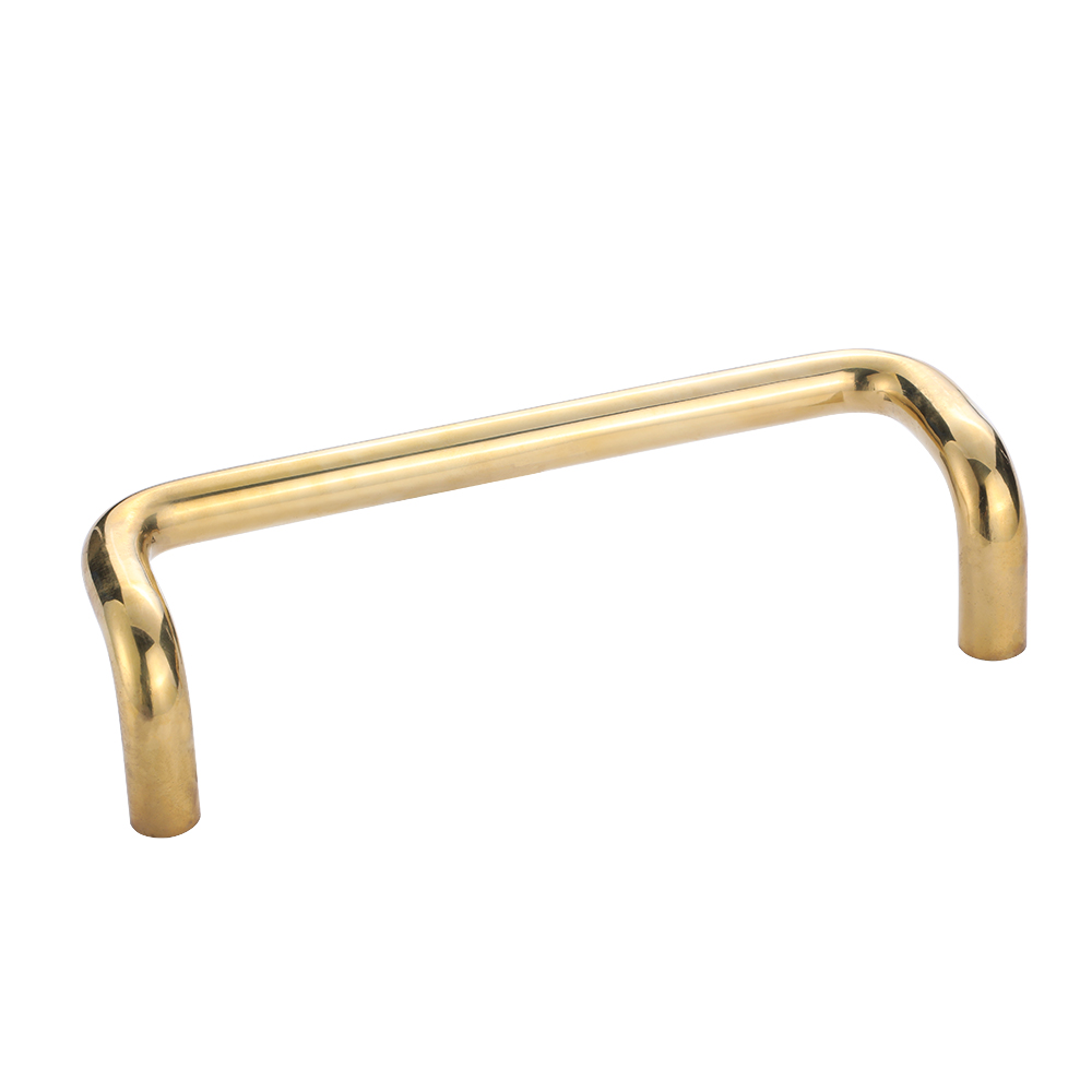 Wire Pulls polished brass tubular pulls and pushes for door hardware