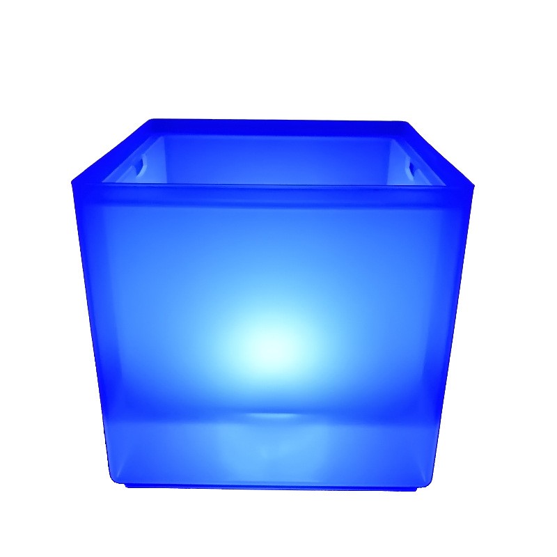 Square champagne LED square ice bucket for Drinks Beer