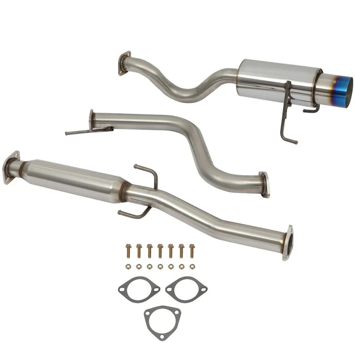 1.6L 4.5″ Mufffler Tip Exhaust Catback System Stainless Steel For 1993-1997 Honda Civic Del Sol