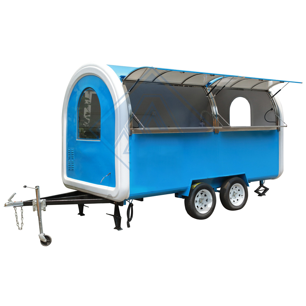 Double Axles Outdoor High Quality Mobile New Round Model  Food Truck
