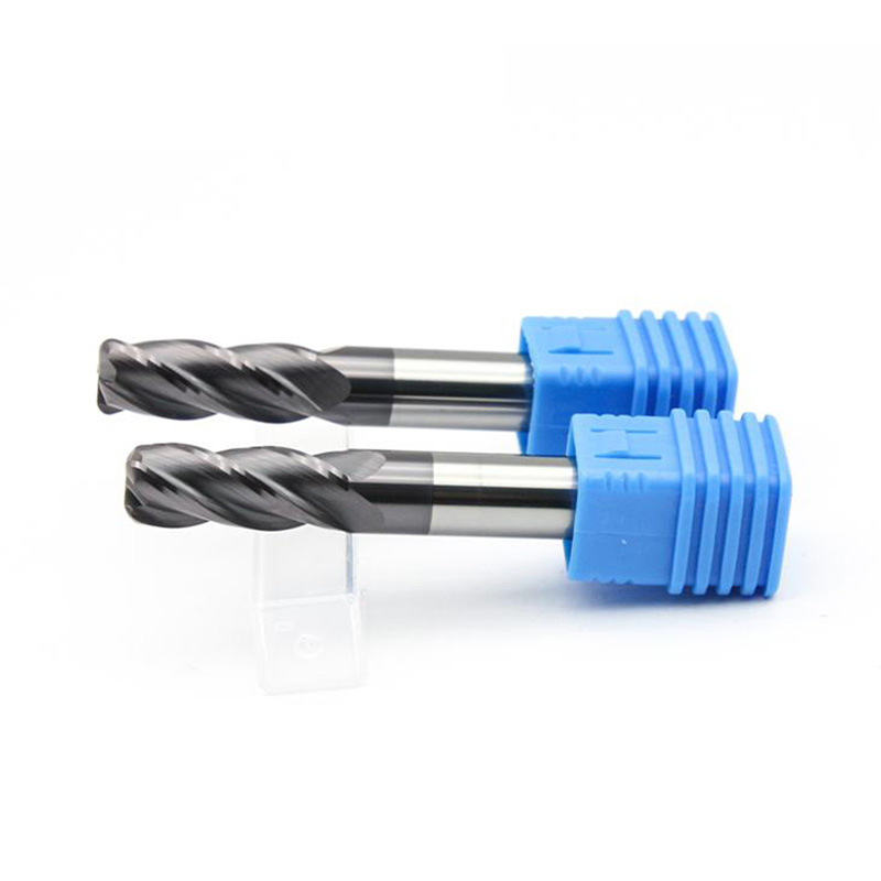 HRC45 4 flute standard length corner radius end mills