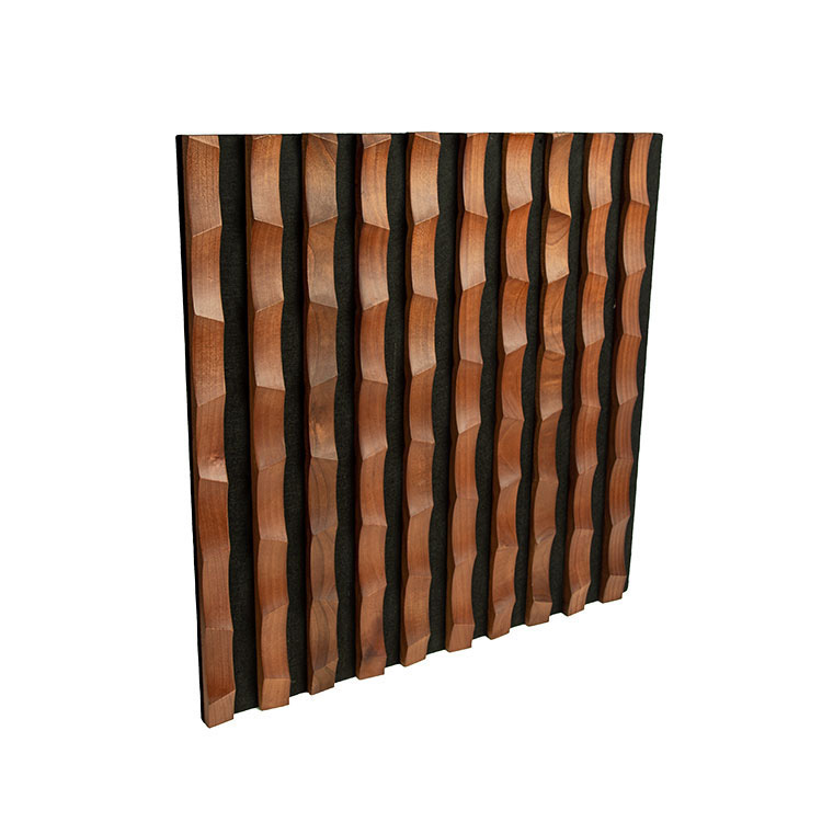 Sound Absorbing Fiber Wooden Polyester Acoustic Timber Slats Interior Design