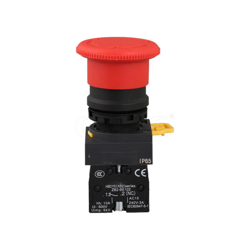 IP65 Emergency stop button 22mm one normally open switch lay5 for new energy machine