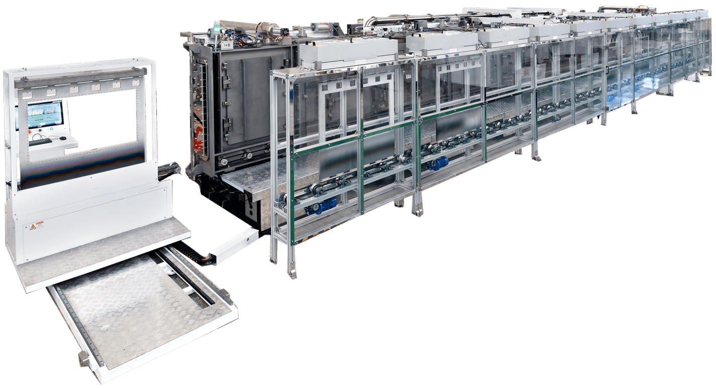 Vertical double-sided coating production line